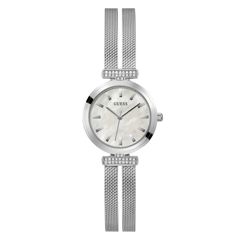 GUESS Women’s Array Watch – Mother of Pearl Dial & Stainless Steel Strap