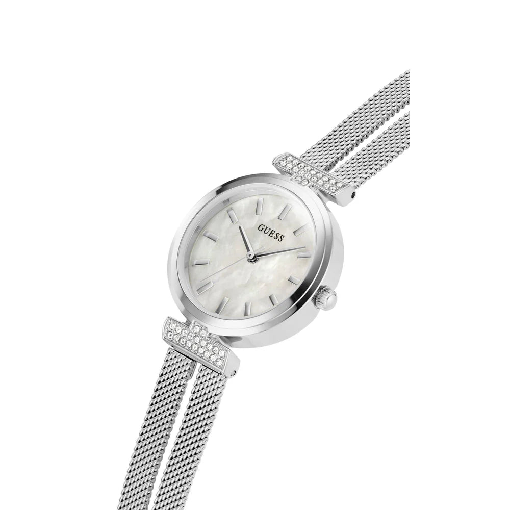 GUESS Women’s Array Watch – Mother of Pearl Dial & Stainless Steel Strap