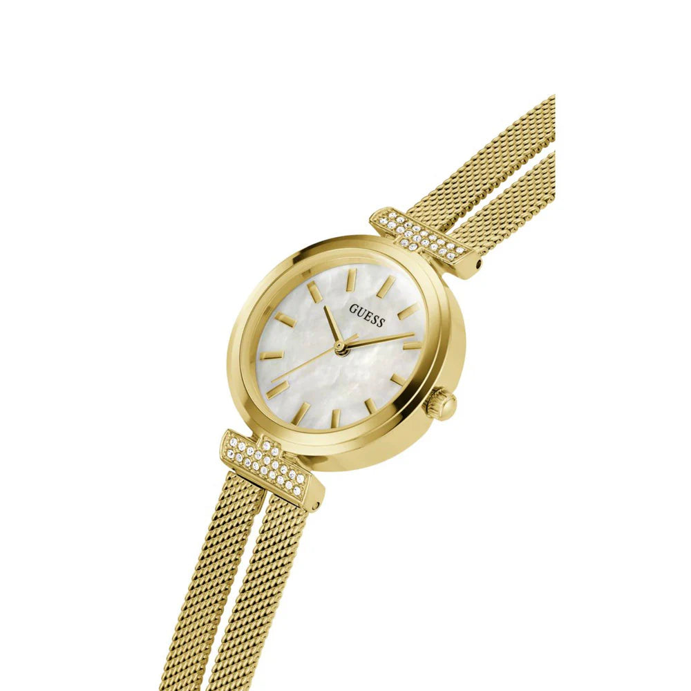 GUESS Women’s Array Watch – Mother of Pearl Dial & Stainless Steel Strap – Safqqa Egypt