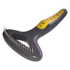 JW GripSoft Grooming Double Row Undercoat Rake