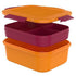 KARE M-Design Lunch Box with Bottle, 1.1 Litre/500 ml Capacity, Orange/Fuchsia