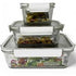 Plastic Rectangular Transparent Gray Lock Fit Food Keeper – Airtight Storage with Turkish Quality