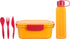 KARE M-Design Lunch Box with Bottle, 1.1 Litre/500 ml Capacity, Orange/Fuchsia
