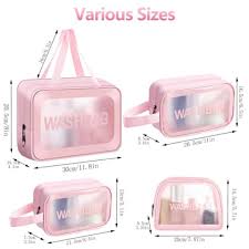 طقم 3 حقائب مكياج فلامر – وردي، أنيق وعملي