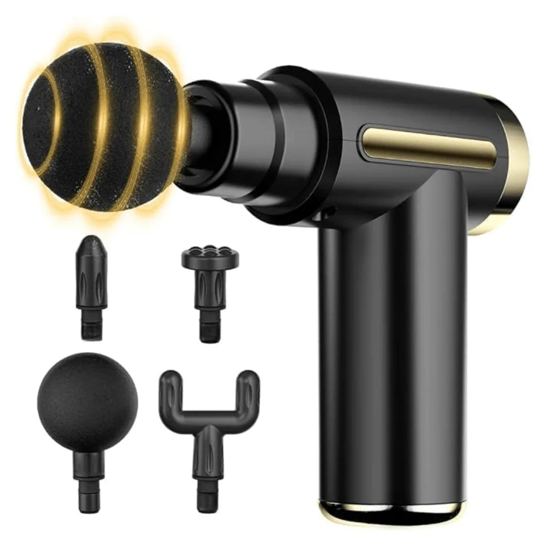 JSP Wellness Mini Massage Gun Deep Tissue Muscle Massager Compact Deep Tissue Massager - Full Body Pain Relief - With Attachments - For Neck, Shoulder, Back, Foot - Cordless.