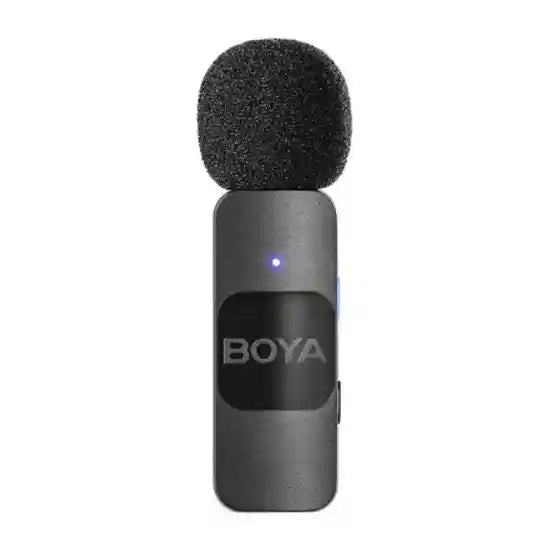 BOYA Ultracompact 2-Person Wireless Microphone System Lightning Connector, BY-V2 - Black - Safqqa Egypt