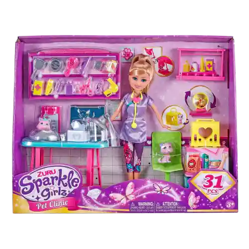ZURU Sparkle Girlz Pet Clinic Doll Set