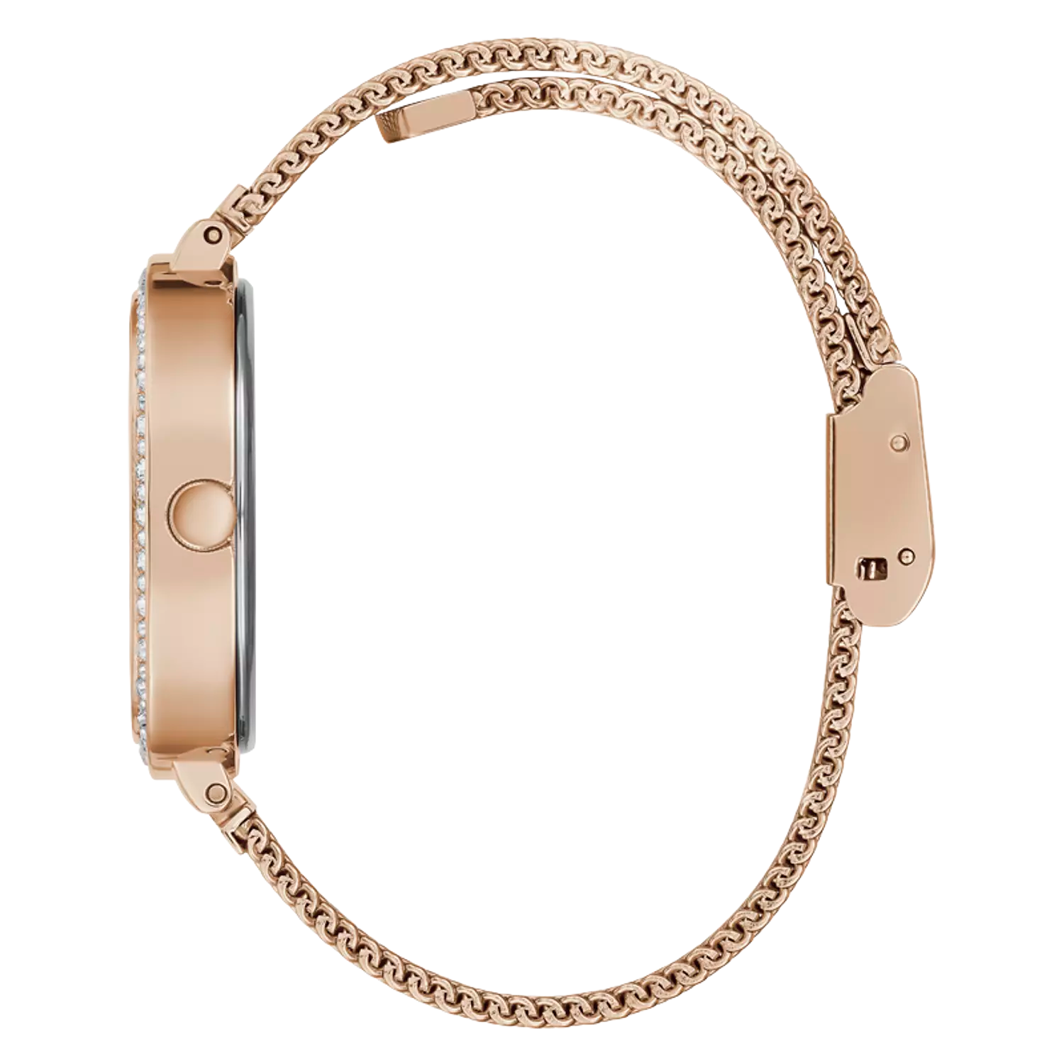 Guess Tapestry Rounded Square Silver Dial Stainless Steel Strap Women’s Watch – Safqqa Egypt