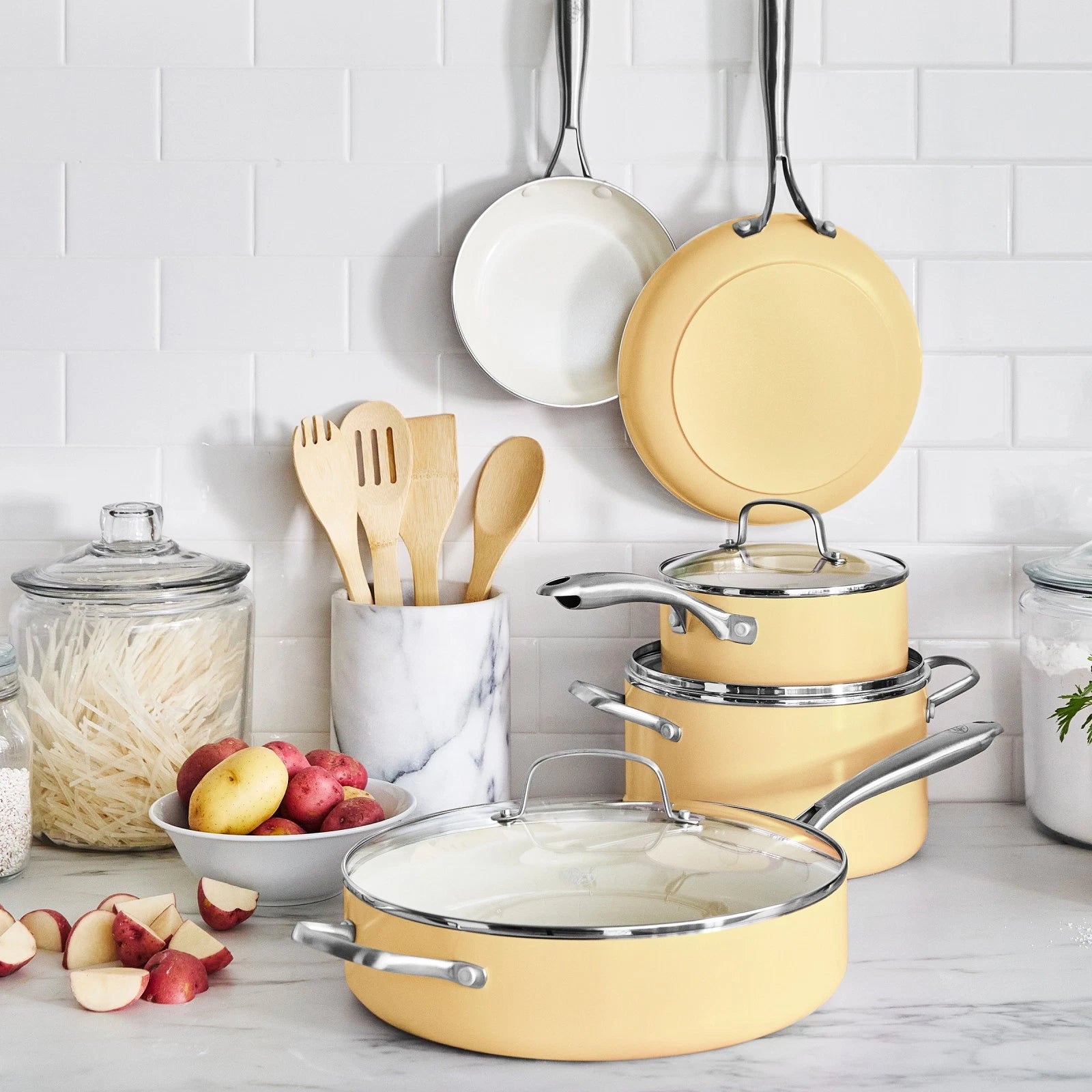 GreenLife Cookware & Utensils Set Ceramic Non-Stick Oven Safe - Safqqa Egypt