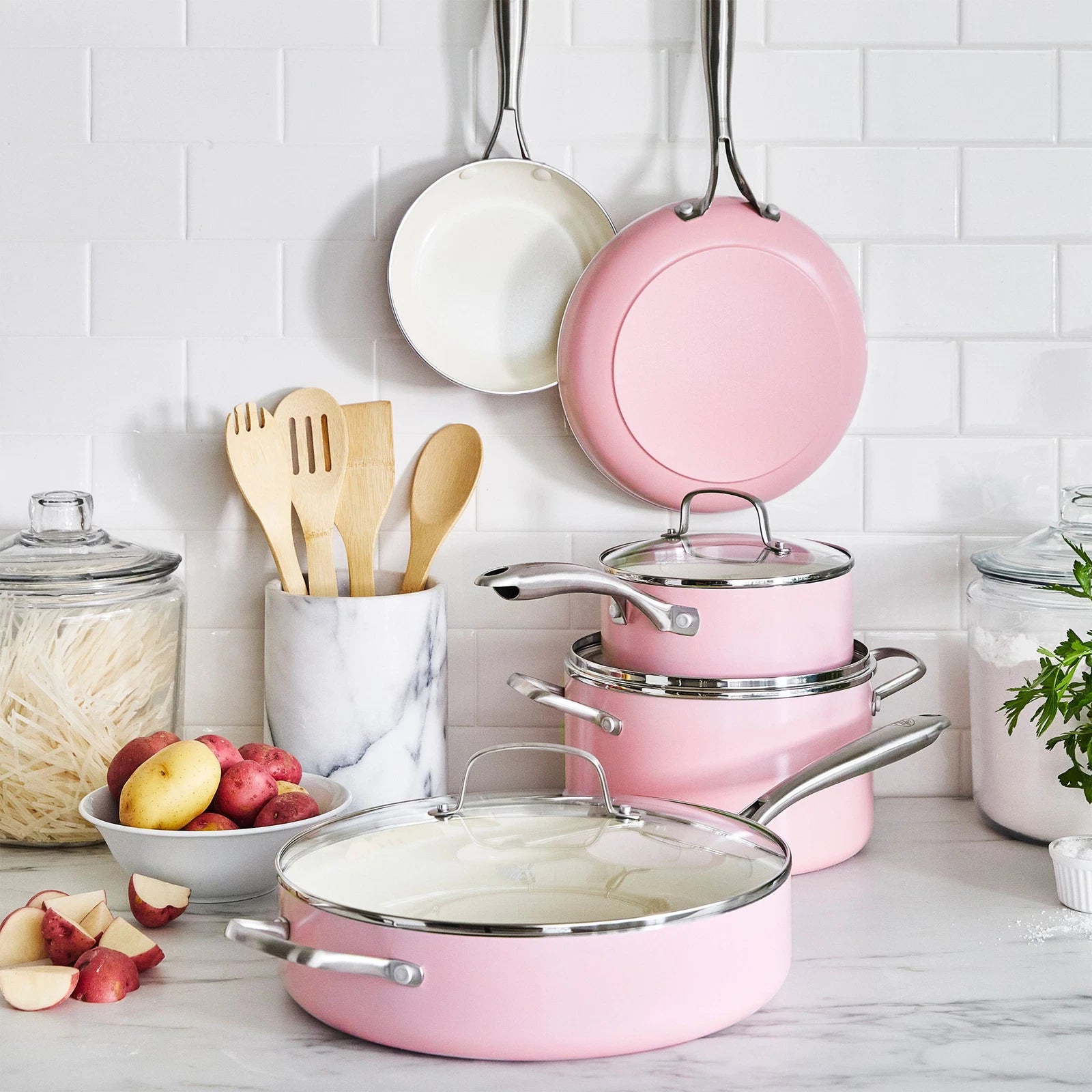 GreenLife Cookware & Utensils Set Ceramic Non-Stick Oven Safe - Safqqa Egypt