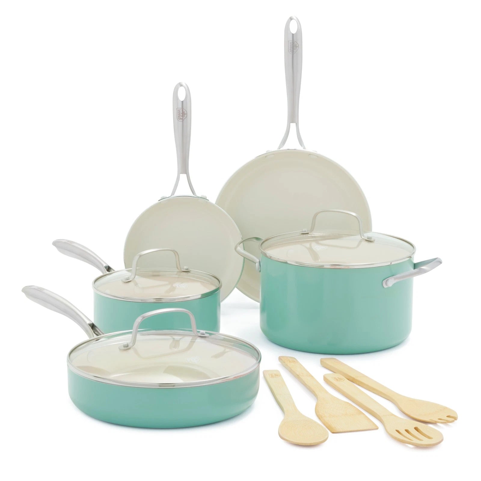 GreenLife Cookware & Utensils Set Ceramic Non-Stick Oven Safe - Safqqa Egypt