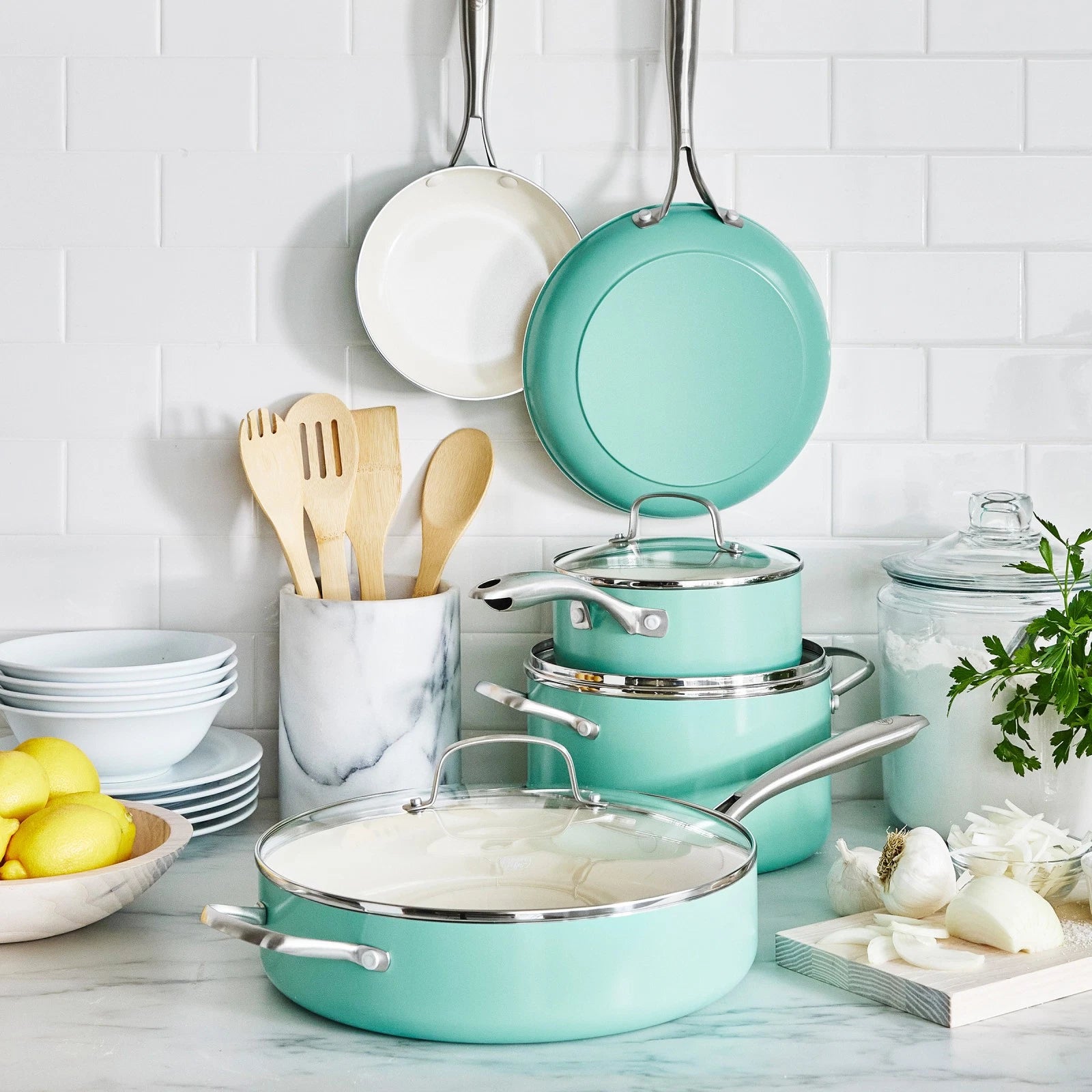 GreenLife Cookware & Utensils Set Ceramic Non-Stick Oven Safe - Safqqa Egypt