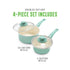 GreenLife Soft Grip Healthy Ceramic Nonstick 1QT 2QT Saucepan Pot Set - Safqqa Egypt