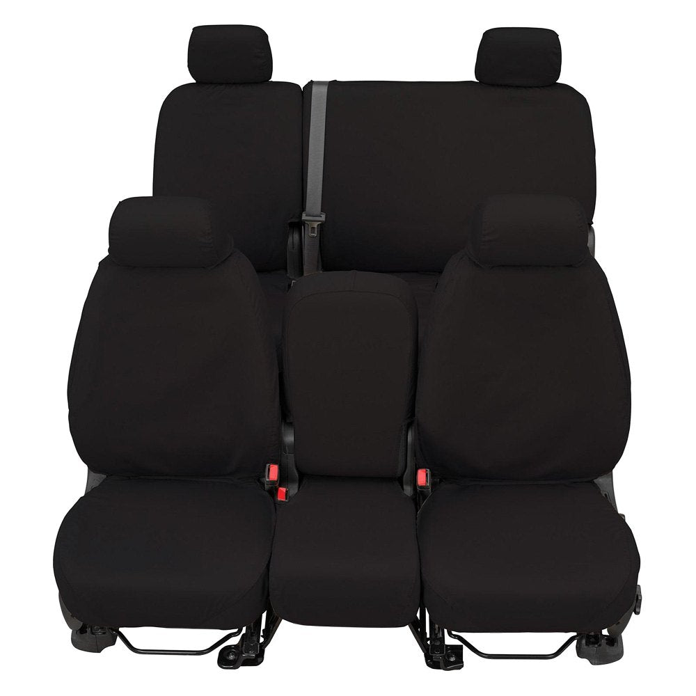 Covercraft Polycotton SeatSaver Custom Seat Covers | Fits 2014-2016 Chevrolet Silverado/GMC Sierra 1500, 2015-2016 Silverado/Sierra 2500/3500 | 1st Row Bench Seat, Charcoal
