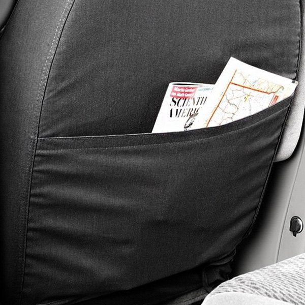 Covercraft Polycotton SeatSaver Custom Seat Covers | Fits 2014-2016 Chevrolet Silverado/GMC Sierra 1500, 2015-2016 Silverado/Sierra 2500/3500 | 1st Row Bench Seat, Charcoal
