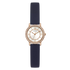 Guess Ladies Round Watch with Navy Silicone Strap