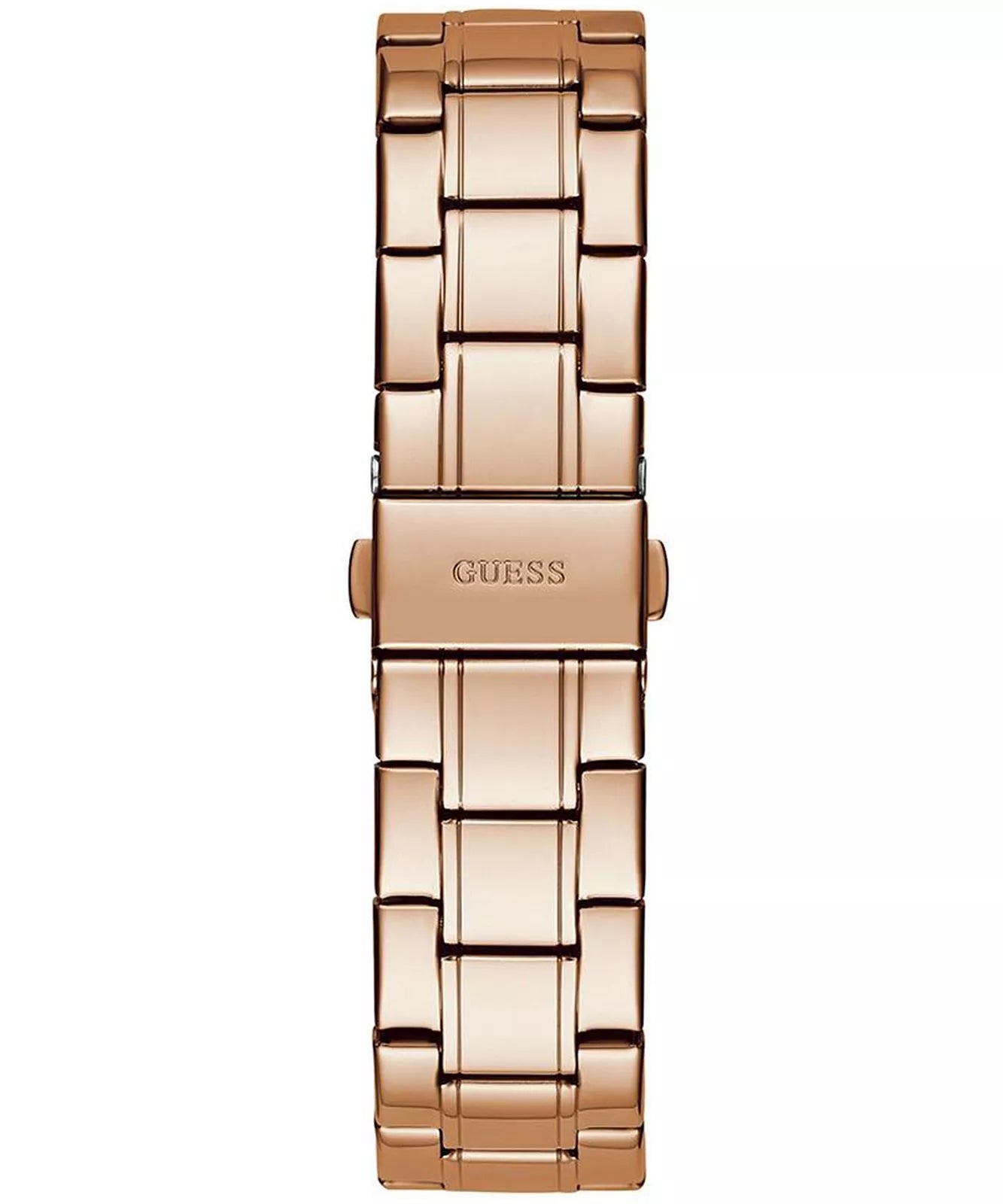 Guess Glitter Diamonds Pink Dial Rose Gold Steel Strap Women’s Watch